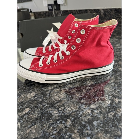 Converse Other - Converse Chuck Taylor All Star Hi Top Canvas Shoe Red M9621 Sz 9 Men 11 Lady
